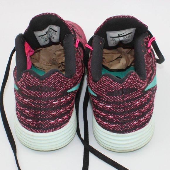 Nike Lunartempo 2 Pink Black Running Shoes Sneakers Size 6.5 - Picture 3 of 7